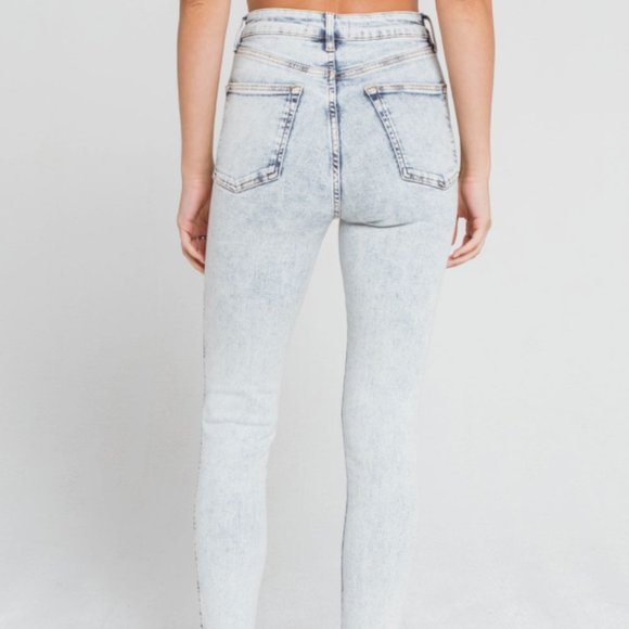 NWOT Free People Jeans Raw High Rise Jeggings - Picture 2 of 6